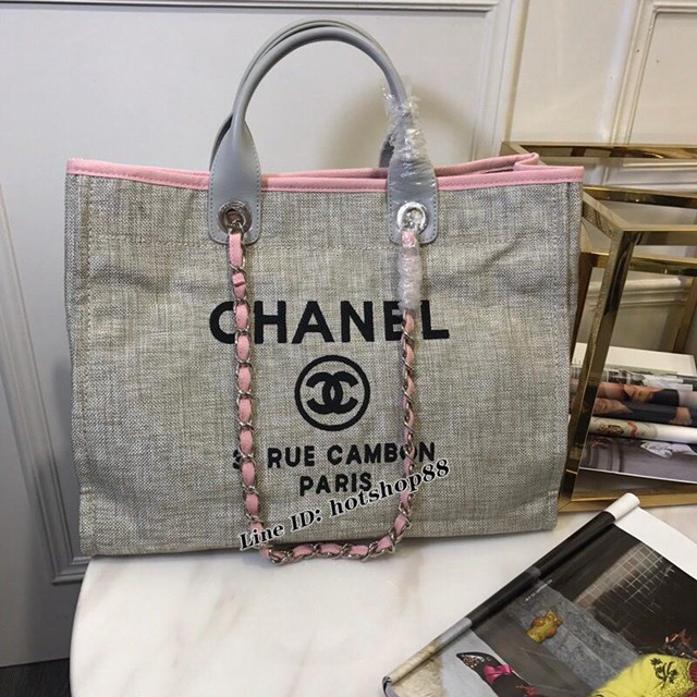 CHANEL女包 最新牛仔購物袋沙灘包 原單對版正品 經典新配色 對版刺繡LOGO 香奈兒手提袋 chanel單肩包 djc1599